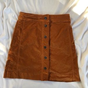 BURNT ORANGE MADEWELL SKIRT